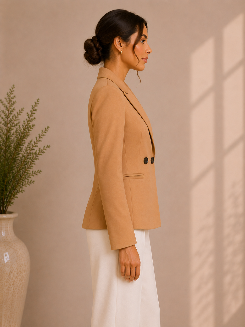 Classic Camel Tailored Blazer