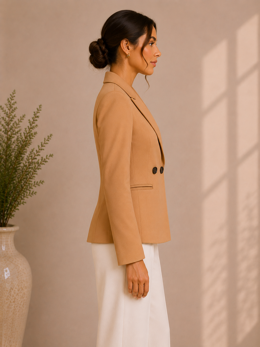 Classic Camel Tailored Blazer