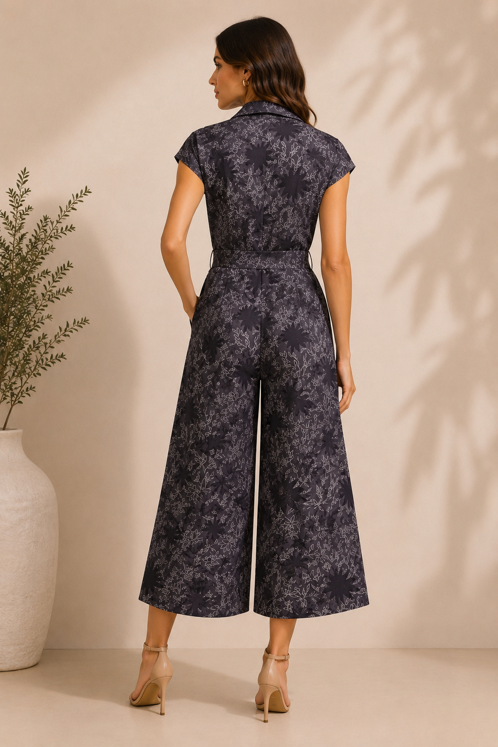 Floral Belted Wide-Leg Jumpsuit