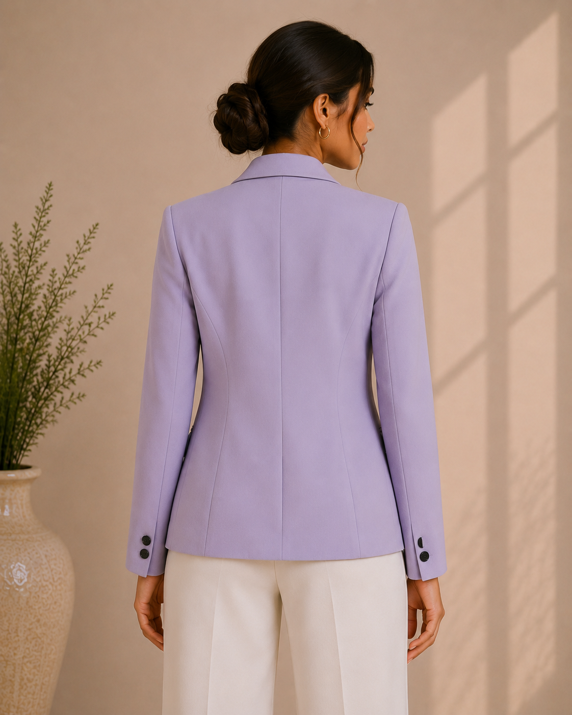 Lavender Luxe Double-Breasted Blazer
