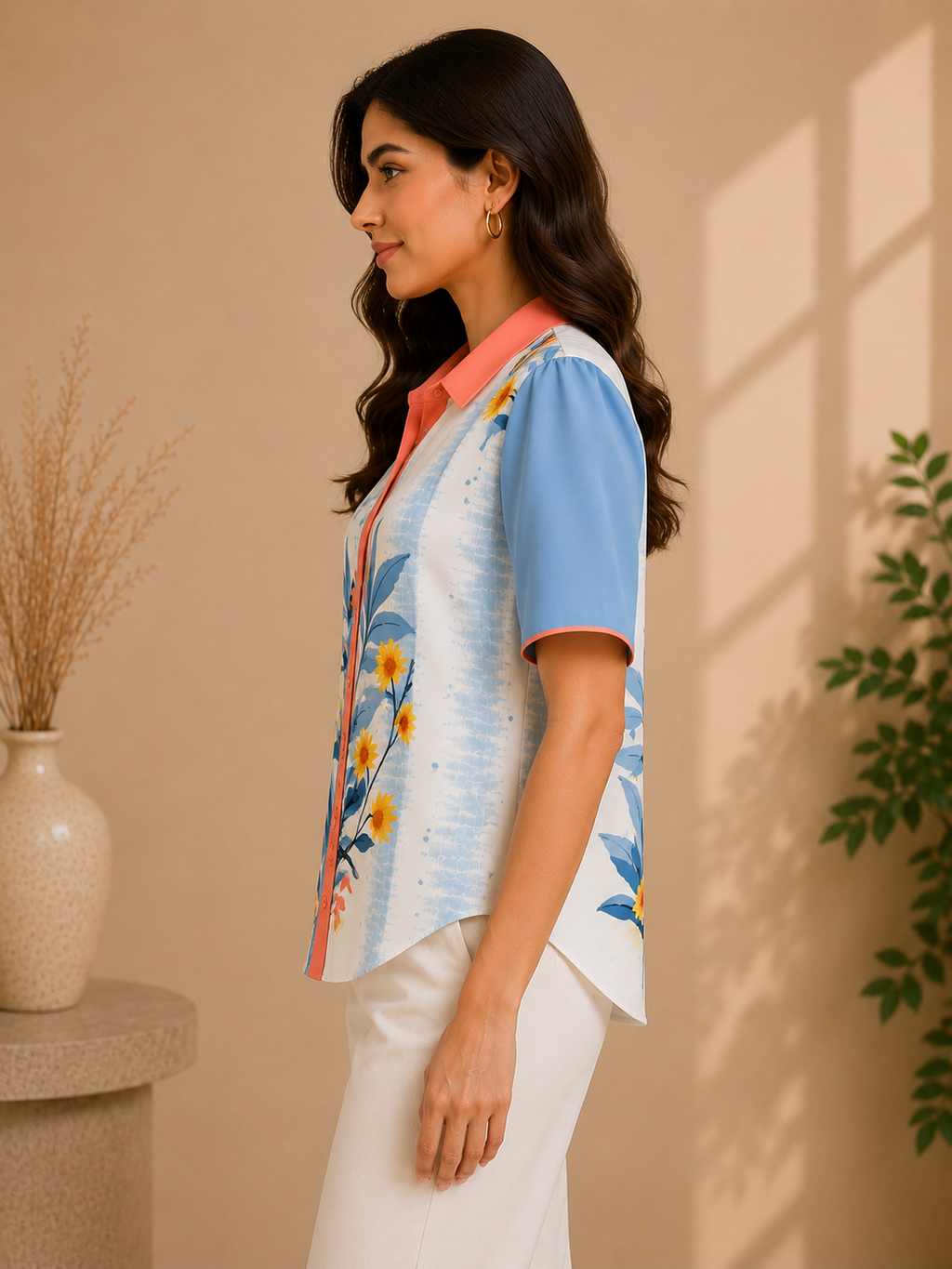 Botanical Bloom Printed Shirt