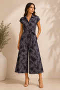 Floral Belted Wide-Leg Jumpsuit