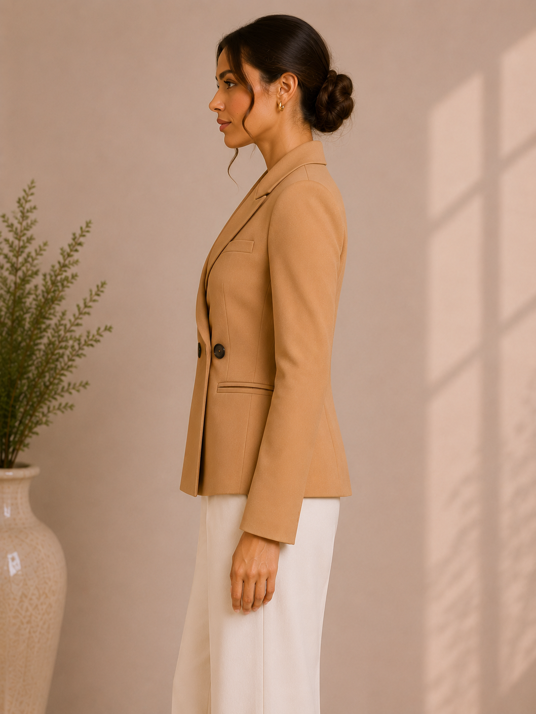 Classic Camel Tailored Blazer