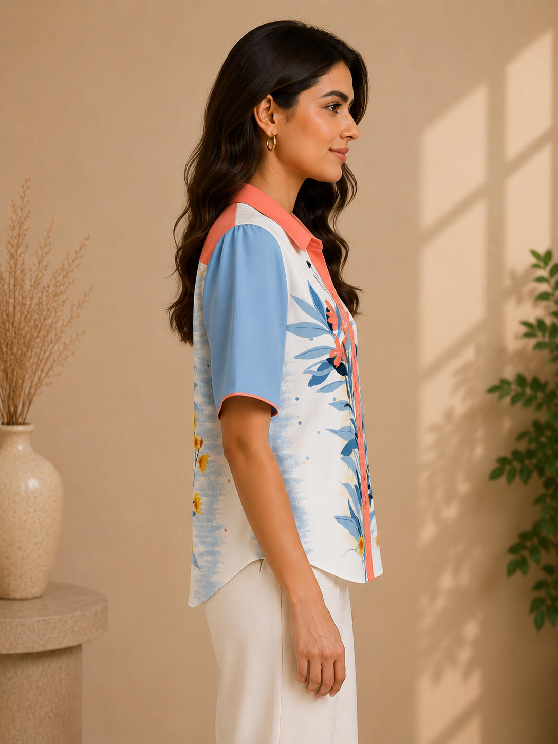 Botanical Bloom Printed Shirt