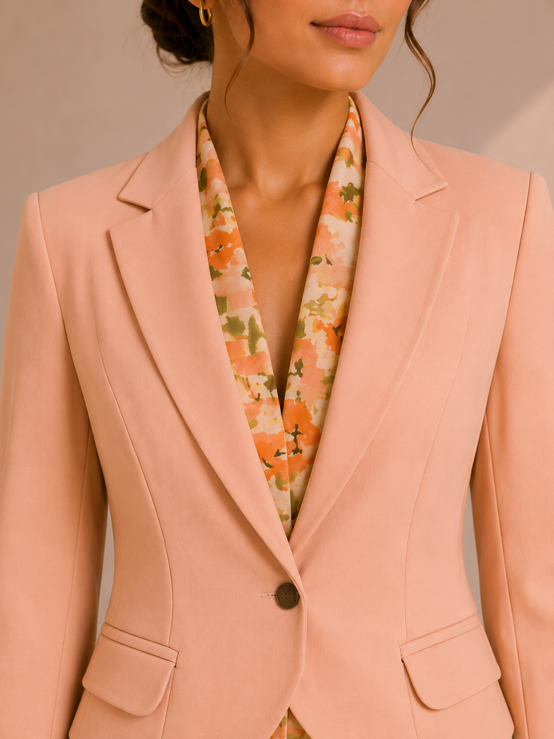 Blush Elegance Tailored Blazer.