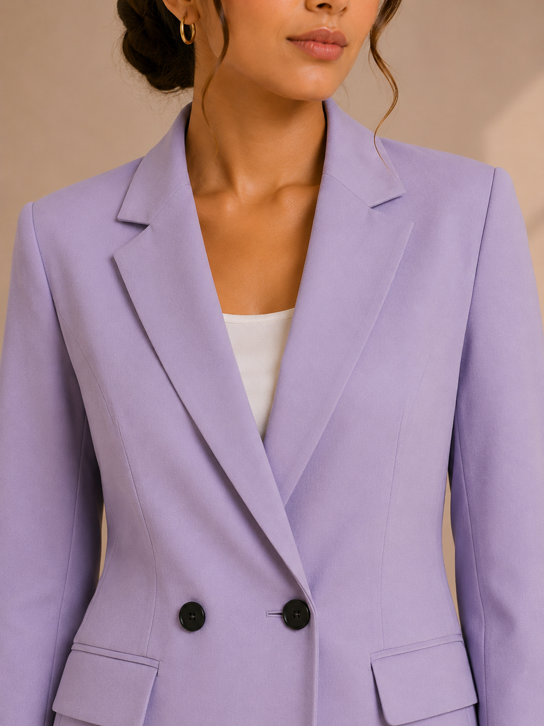 Lavender Luxe Double-Breasted Blazer