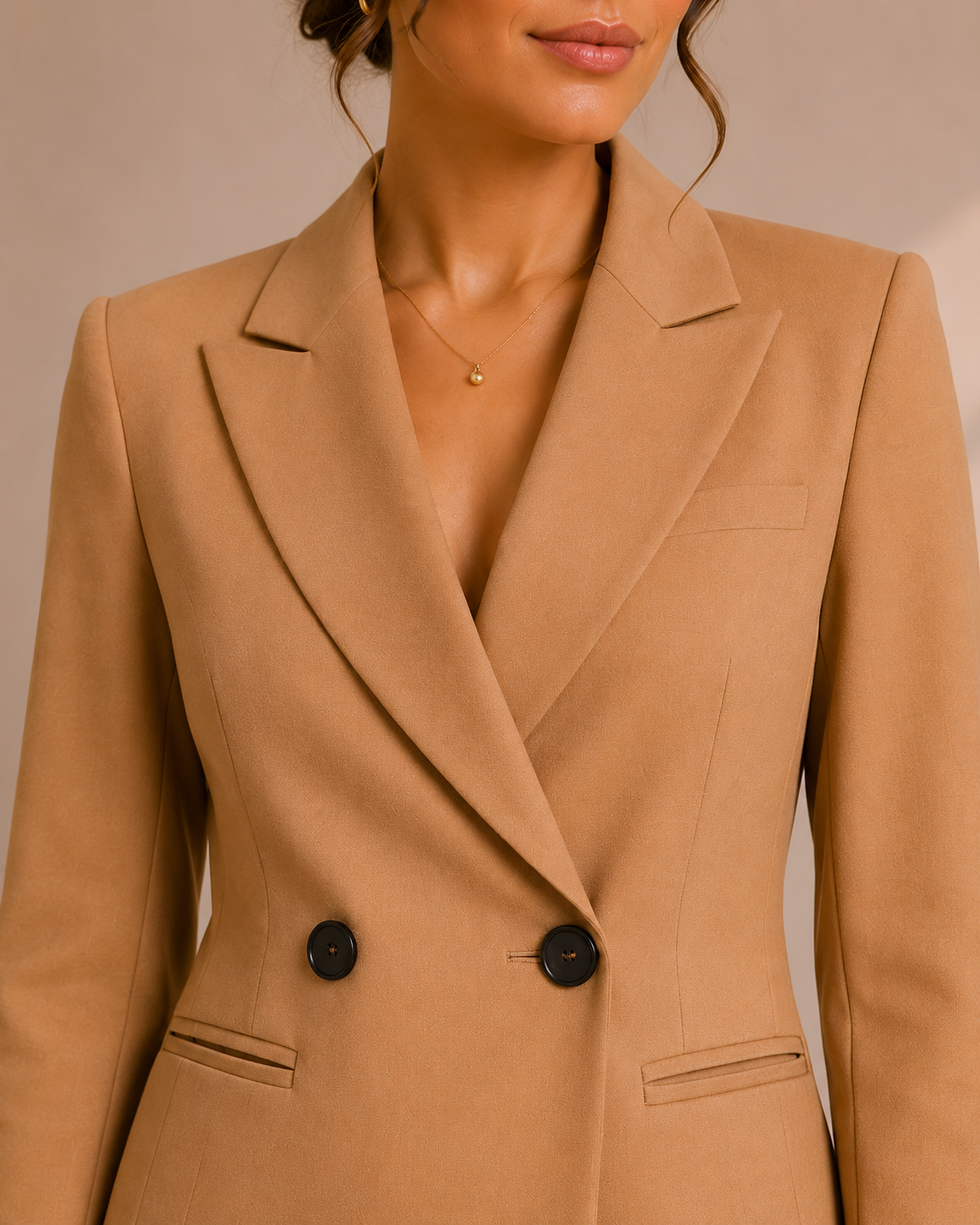 Classic Camel Tailored Blazer