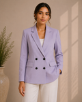 Lavender Luxe Double-Breasted Blazer