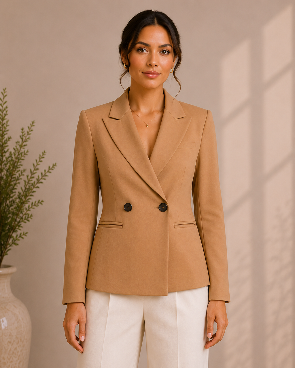 Classic Camel Tailored Blazer