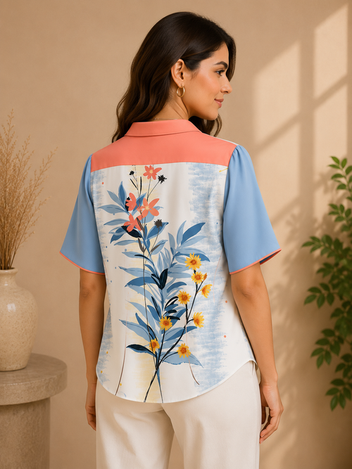 Botanical Bloom Printed Shirt