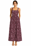 Square Neck Floral Maxi Dress