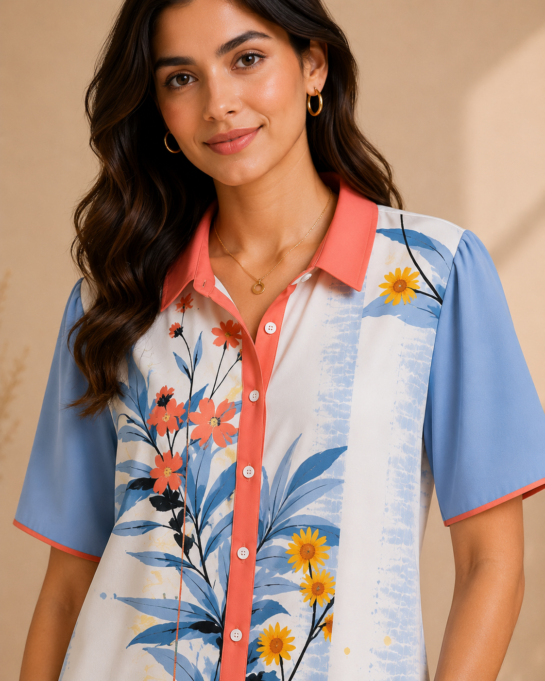 Botanical Bloom Printed Shirt
