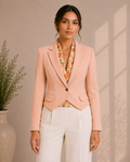 Blush Elegance Tailored Blazer.